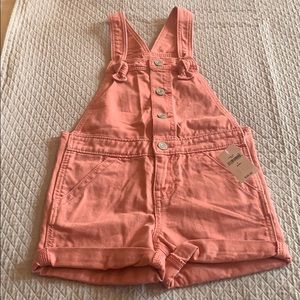 New! Gap kids Pink toddler size 5 overall shorts